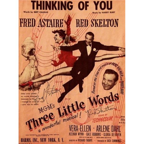 Fred Astaire and Red Skelton signed sheet music
