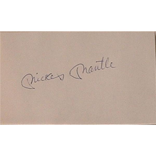 Mickey Mantle signature slip