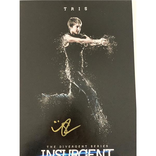 Divergent Shailene Woodley signed mini poster