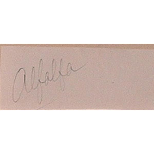 Alfalfa "Our Gang" signature slip