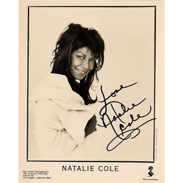 Natalie Cole signed promo photo