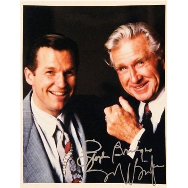 Lloyd Bridges and Jeff Bridges signed portrait photo