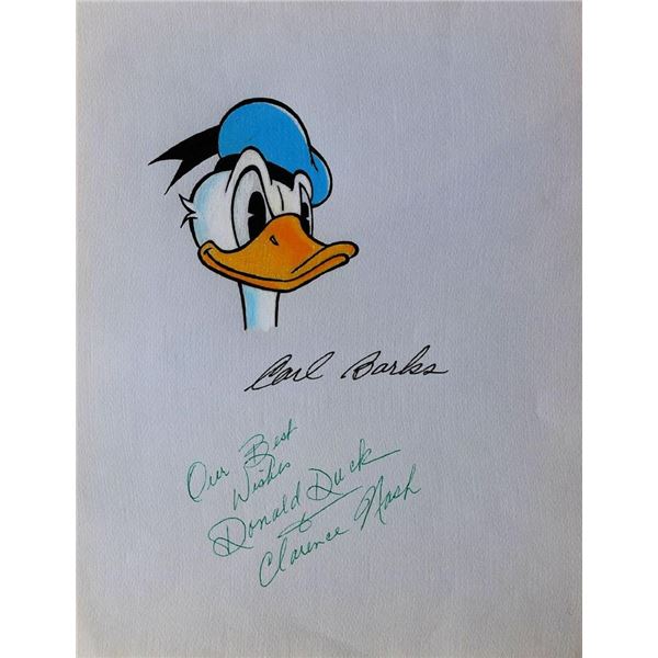 Sketch of Donald Duck Signed by Carl Barks