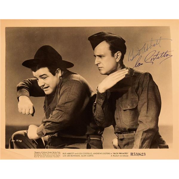 Abbott and Costello signed movie still photo