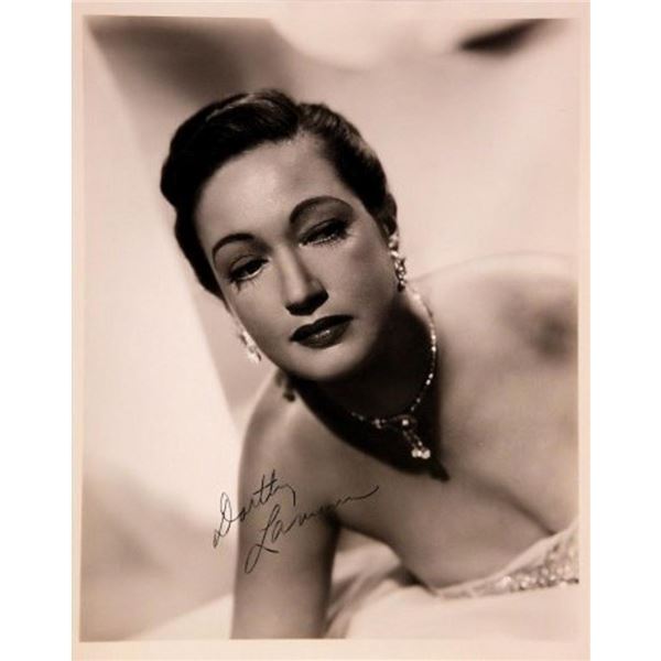 Dorothy Lamour signed portrait photo