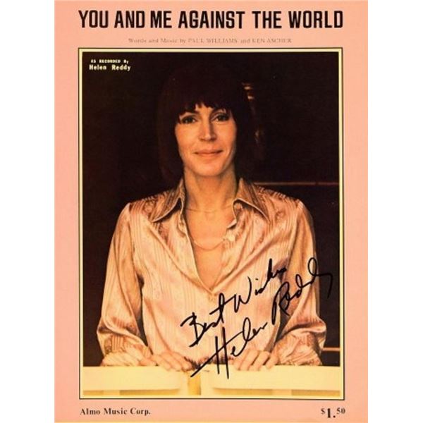 Hellen Reddy signed sheet music