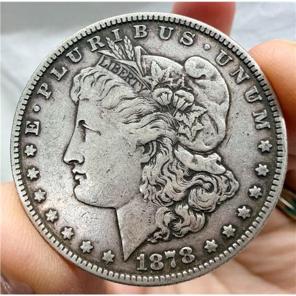 MORGAN SILVER DOLLAR - 1878  7-OVER-8 TAIL FEATHERS ERROR  - SEE PICTURES FOR DETAILS!