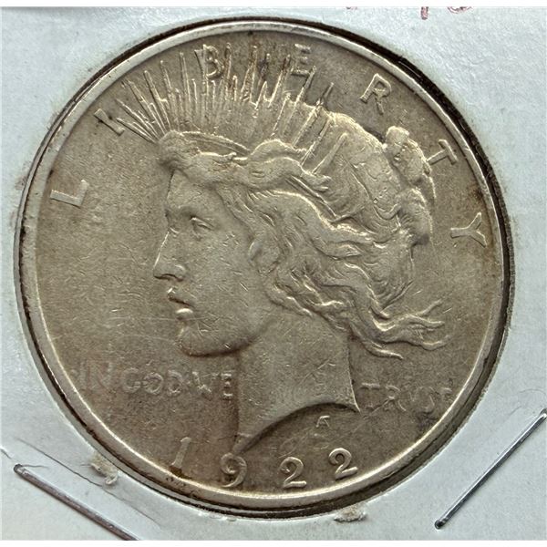 PEACE SILVER DOLLAR - 1922D