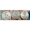 Image 1 : WALKING LIBERTY SILVER HALF DOLLAR - 1935D, 1941, 1945