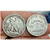 Image 2 : TWO DESIGNS IN THE SAME DECADE:  WALKING LIBERTY SILVER HALF DOLLAR - 1946; BEN FRANKLIN SILVER HALF
