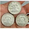 Image 2 : BEN FRANKLIN SILVER HALF DOLLAR - 1960D, 1960D, 1960D