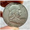 Image 3 : TWO TYPES OF COINS FROM THE SAME YEAR: BEN FRANKLIN SILVER HALF DOLLAR - 1962D; WASHINGTON SILVER QU