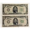 Image 1 : $5 UNITED STATES FEDERAL RESERVE NOTE – SERIES OF 1934, LIGHT GREEN TREASURY SEAL - ISSUED 