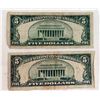Image 2 : $5 UNITED STATES FEDERAL RESERVE NOTE – SERIES OF 1934, LIGHT GREEN TREASURY SEAL - ISSUED 