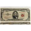 Image 2 : $5 UNITED STATES NOTE - SERIES 1928C AND 1953A - RED TREASURY SEAL; LOT OF 2