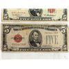 Image 3 : $5 UNITED STATES NOTE - SERIES 1928C AND 1953A - RED TREASURY SEAL; LOT OF 2