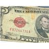 Image 8 : $5 UNITED STATES NOTE - SERIES 1928C AND 1953A - RED TREASURY SEAL; LOT OF 2
