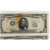 Image 2 : $5 UNITED STATES FEDERAL RESERVE NOTE – SERIES OF 1950A, LIGHT GREEN TREASURY SEAL; LOT OF 