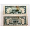 Image 4 : $5 UNITED STATES FEDERAL RESERVE NOTE – SERIES OF 1950A, LIGHT GREEN TREASURY SEAL; LOT OF 