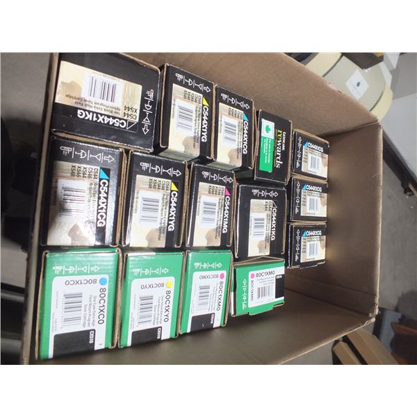 Box Of Assorted Toner Cartridges