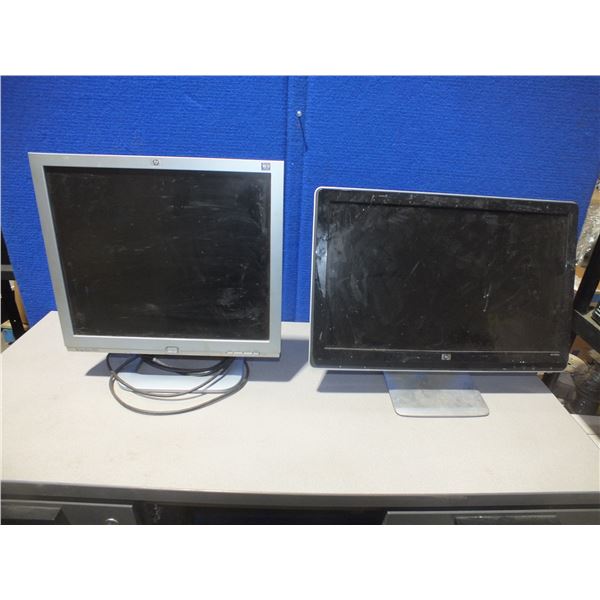 Two Computer Monitors