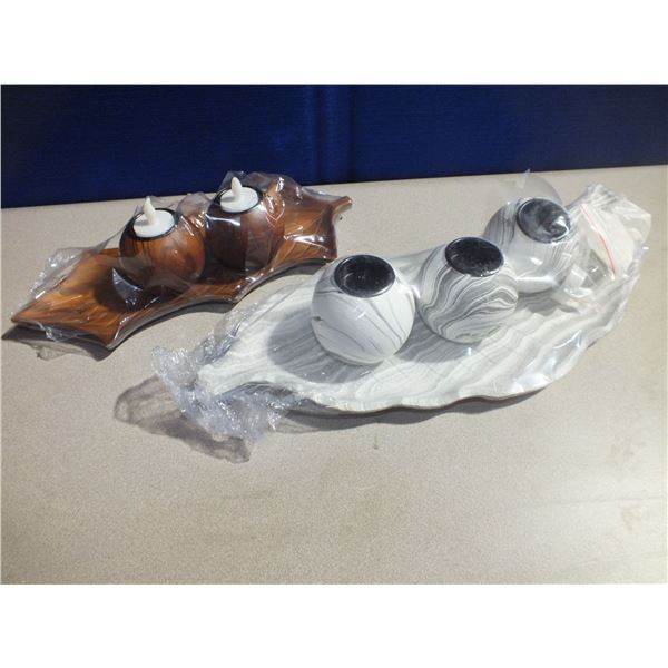 Two Tea Light Table Center Pieces