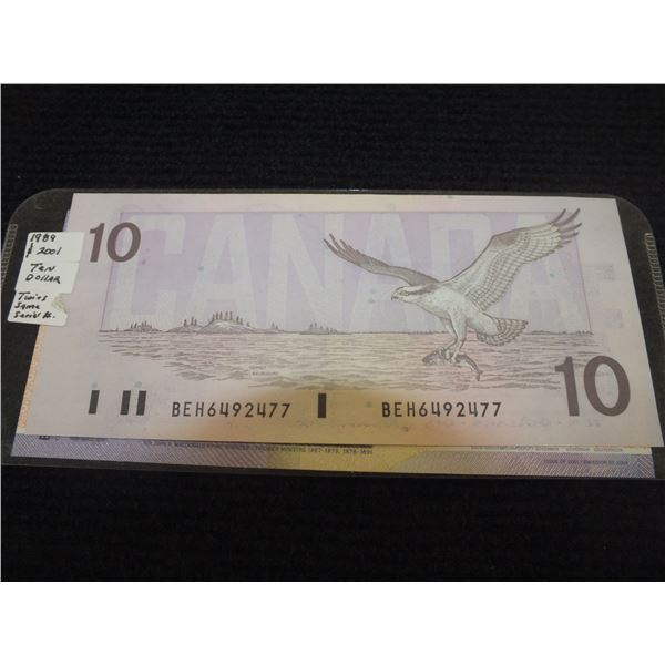 Two Canadian Ten Dollar Bills