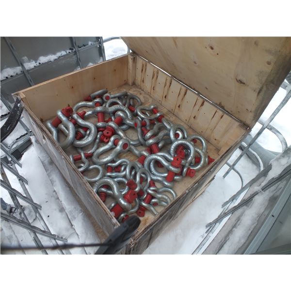 Metal Crate w/ 2 small Crates Of Clevis's