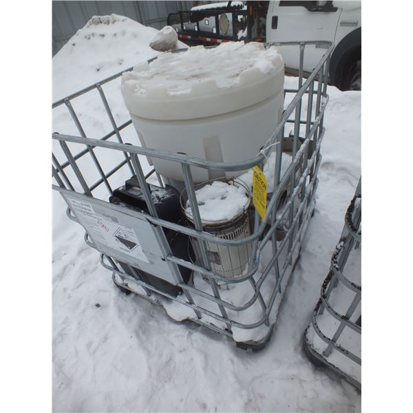 Metal Crate w/ Salvage Drum / Heater / Aluminum Brackets