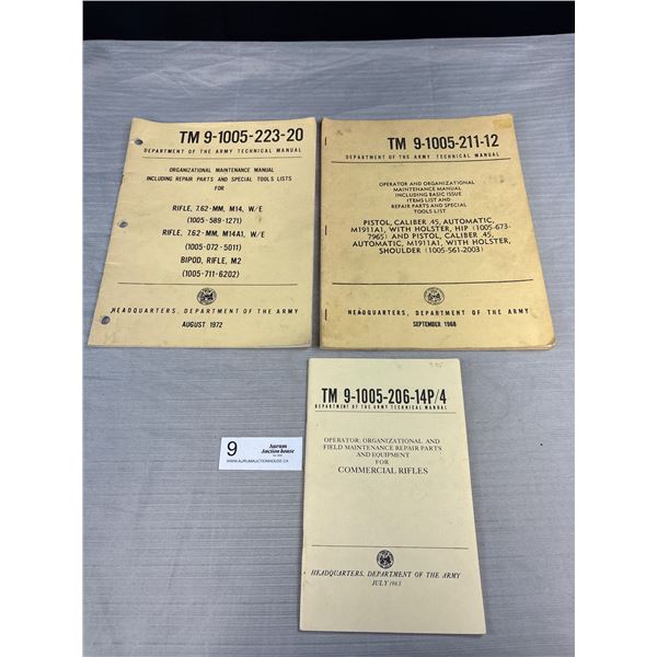 3 Department of The Army Gun Manuals