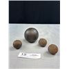 Image 1 : Lot of 4 Antique Cannonballs Dug in Naniamo BC