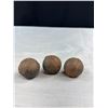 Image 2 : Lot of 4 Antique Cannonballs Dug in Naniamo BC