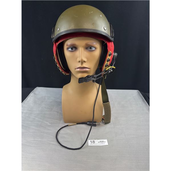 A US Vietnam Era Helicopter Pilots Helmet - Gentex