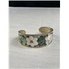 Image 3 : Gorgeous Vintage Abalone Inlay Cuff Bangle C.1970
