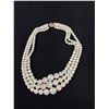 Image 2 : Very Rare Faceted White Aurora Borealis Crystal Graduated Bead Necklace C.1950 Quality