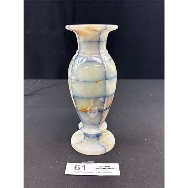 Vintage Natural Stone Mosaic Vase - 8" Tall