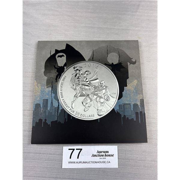 2016 Royal Canadian Mint .9999 Fine Silver $20 Superman and Batman Coin in Holder