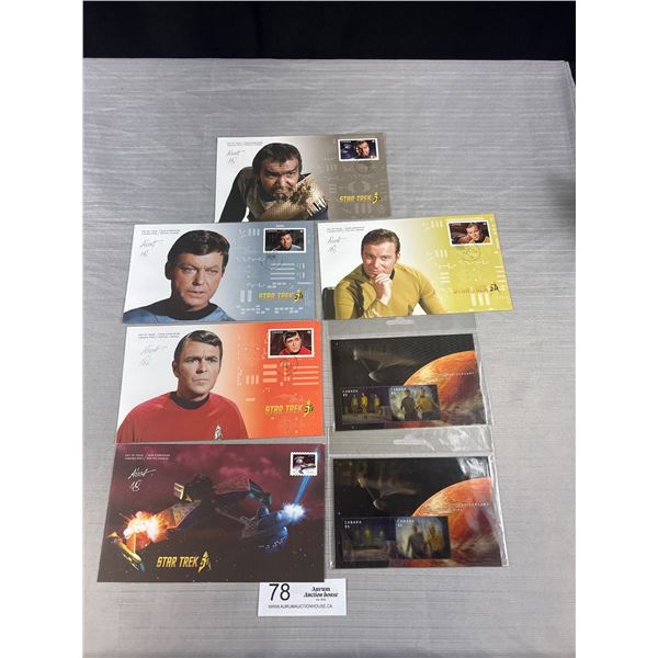 Very Nice Lot of Star Trek Canada First Day Covers w/ Holograms