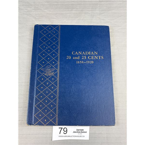 1911 to 1920 Canada Silver 25 Cent Silver Coins, in Holder 10 Coins in Total