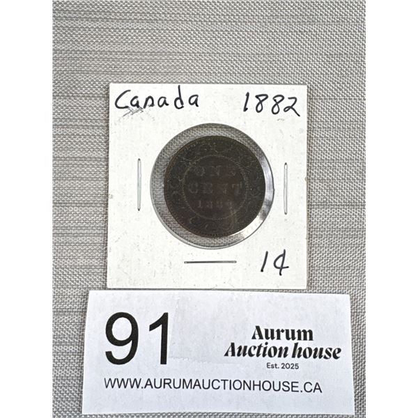 1882 Canada 1 Cent Coin