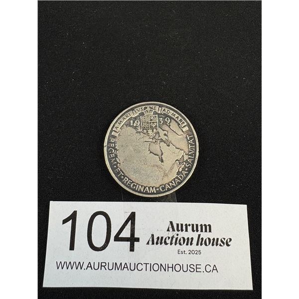 1939 Royal Visit Sterling Silver Commemorative Medal