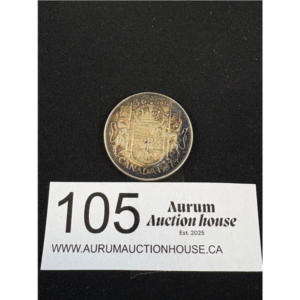 1947 Canadian Silver 50 Cent Coin