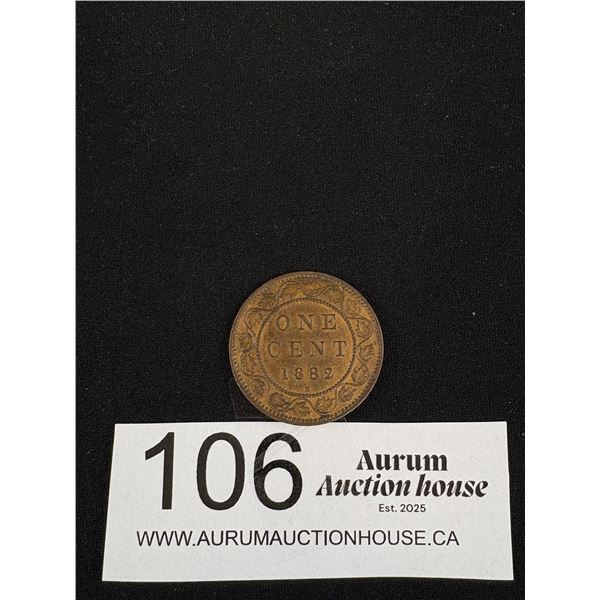 A Nice 1882 Canada 1 Cent Coin