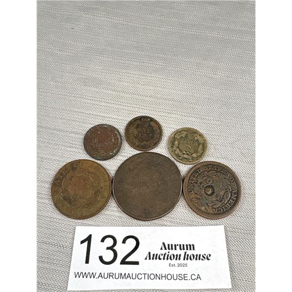 Lot of US Large 1 Cent Coins 1812-1913