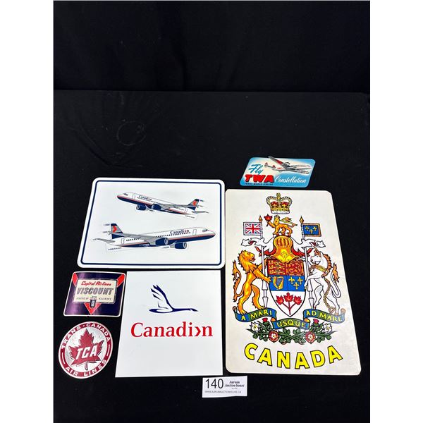 Lot of Canadian Air Stickers Etc