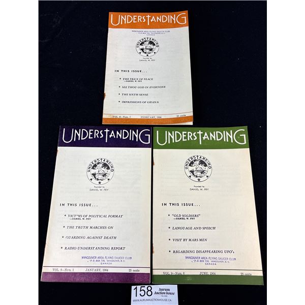 3 1963 Flying Saucer Magazines "Understanding" (Vanc Flying Saucer Lewis)