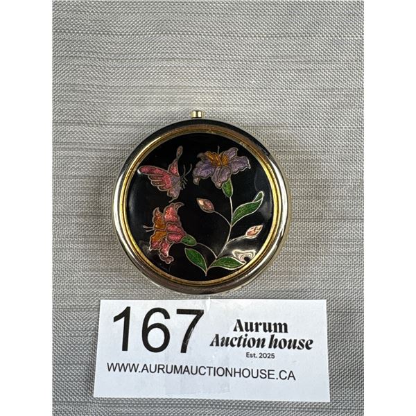 Pretty Enamel Top Pill Box