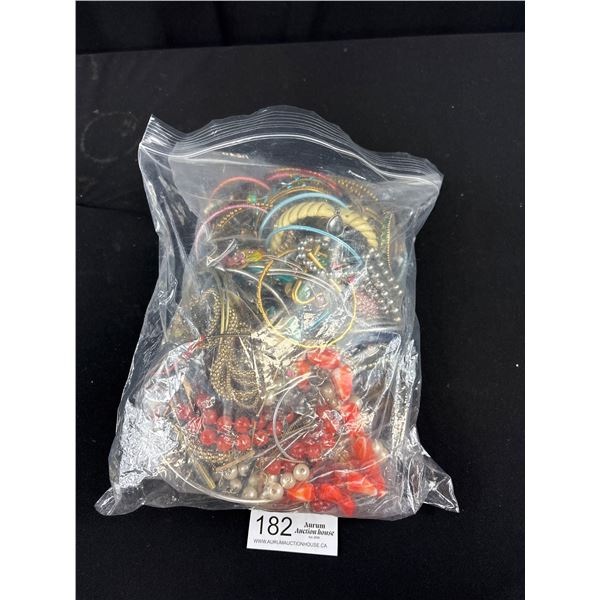 Large Bag of Vintage Jewelry Bracelets, Necklaces, Etc