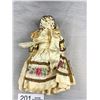 Image 2 : Vintage Celluloid Doll in Original Beaded Cap and Dress, 8" Total Length