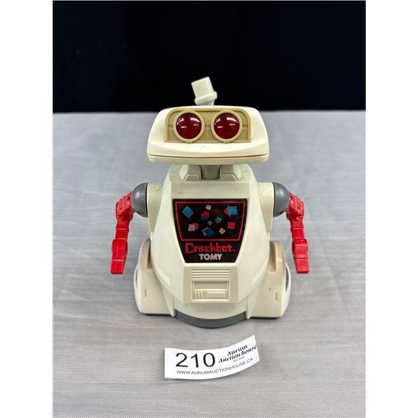 Vintage Battery Operated Crackbot Tomy Robot